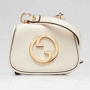 Gucci White Leather Blondie Mini Crossbody Bag